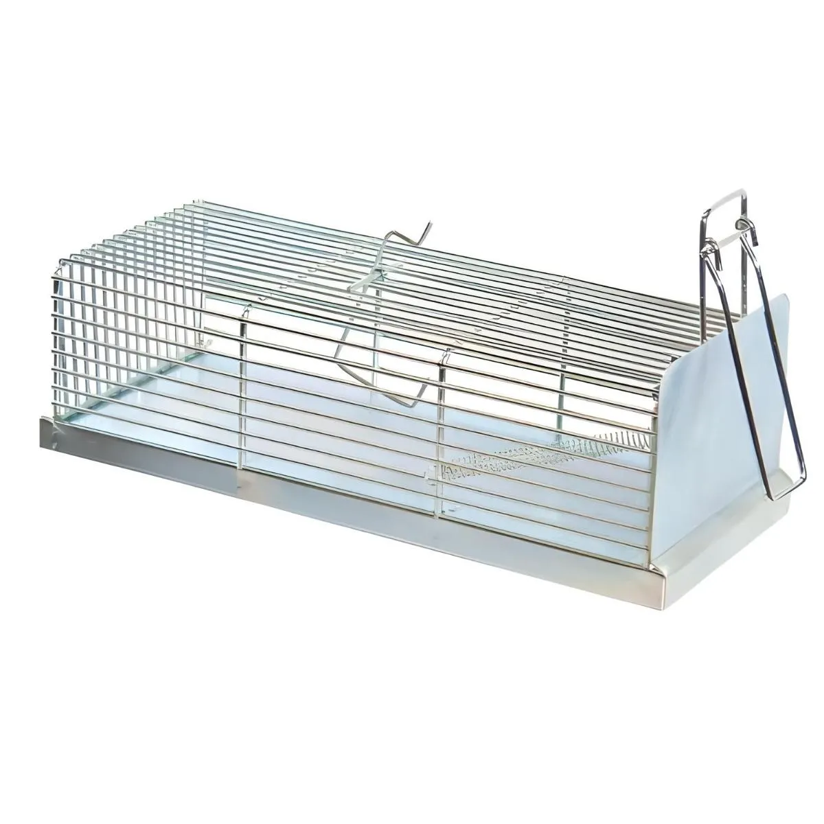 Comparer les prix de Piège pour Rats, Cage de Piège à Rats en Zinc coloris Gris - 29 x 12 x 9 cm