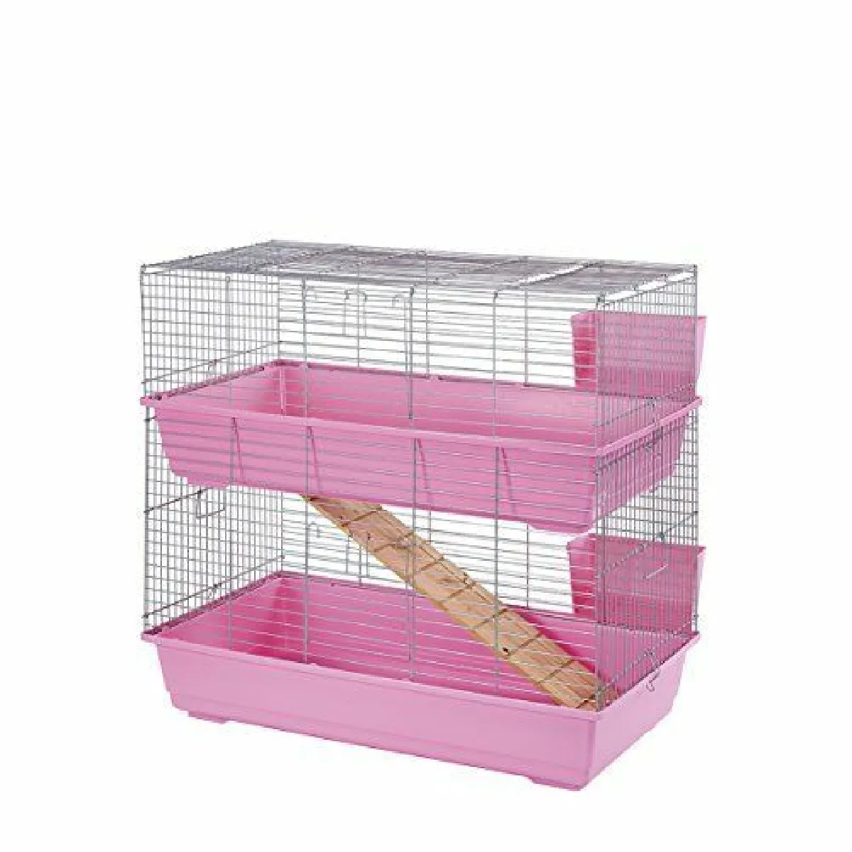 Comparer les prix de Little Friends Cage à lapin Rose 102 cm