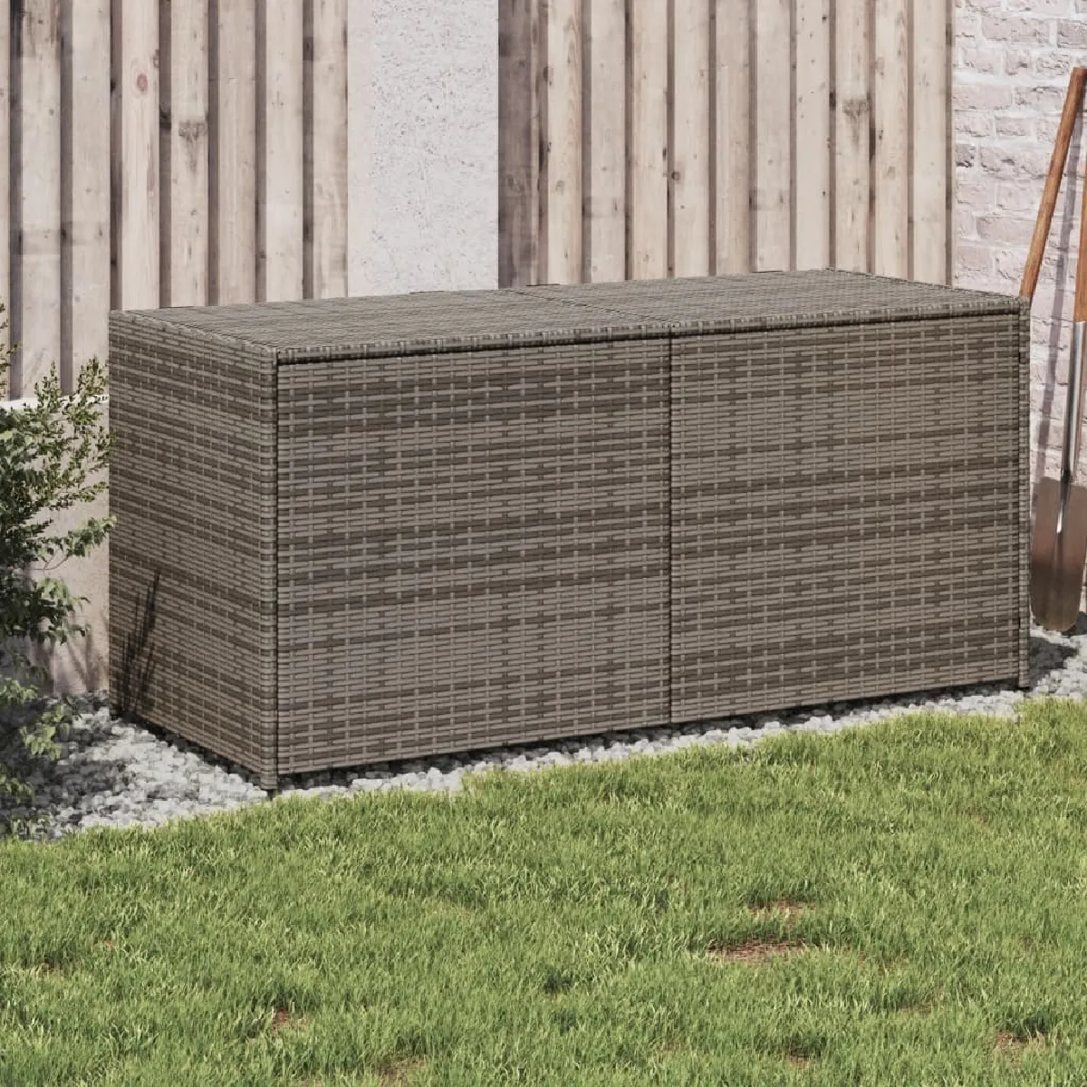 vidaXL Boîte rangement jardin avec roues