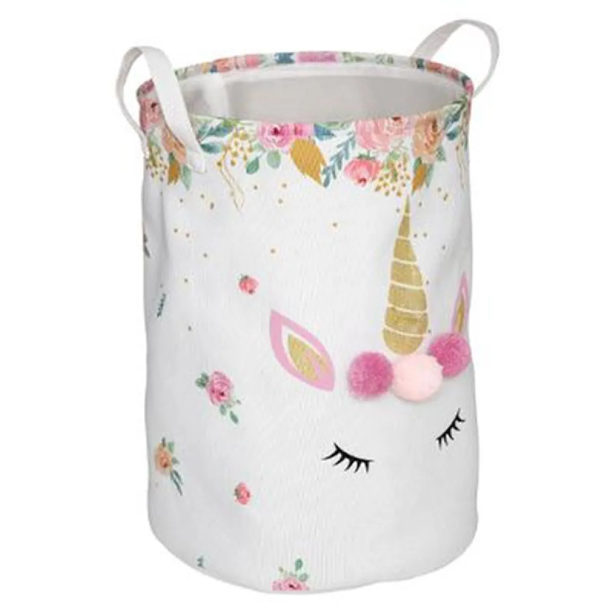 Atmosphera For Kids - Panier de Rangement Enfant - Licorne - 50cm - Blanc - Image 3