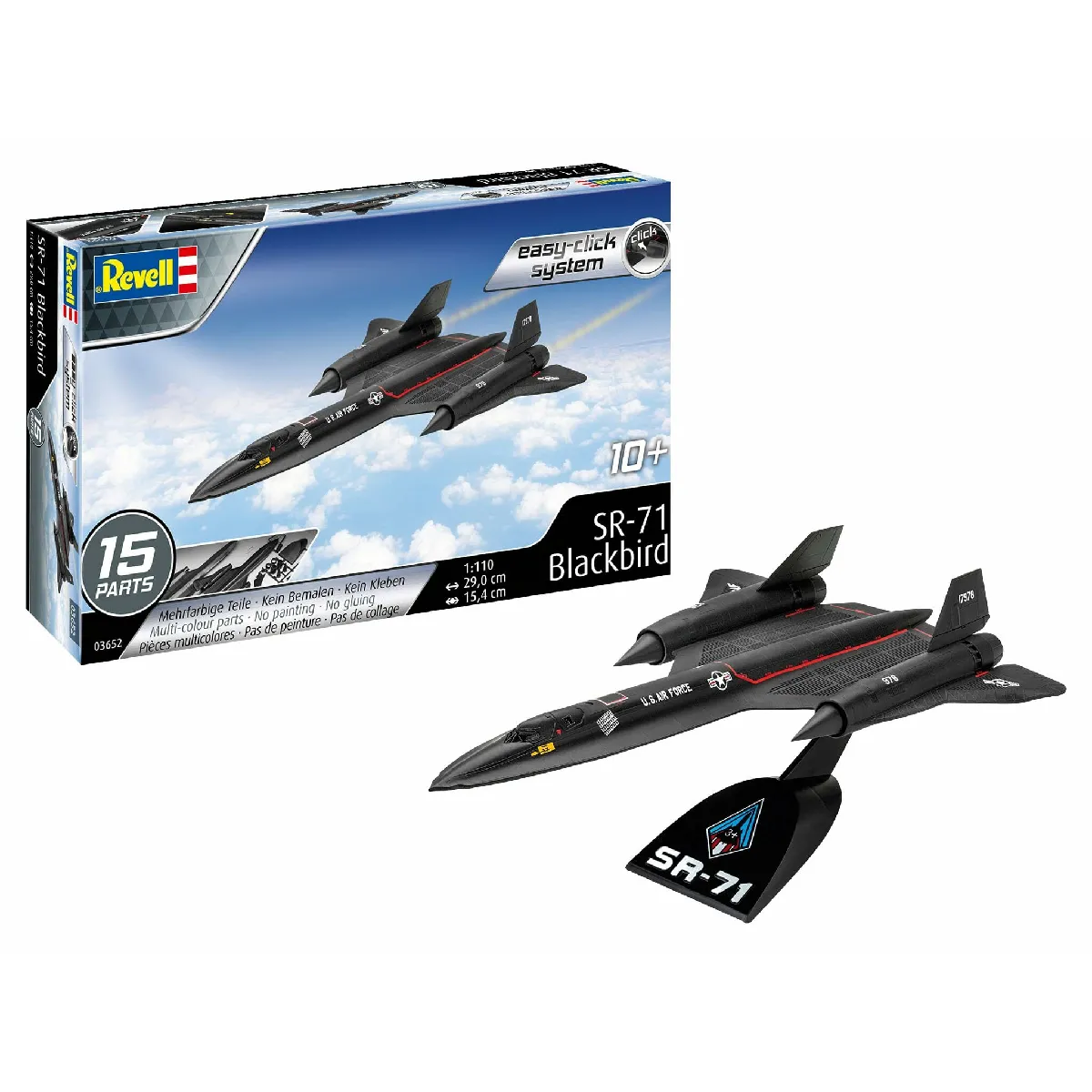 Maquette avion Revell LOCKHEED SR-71 BLACKBIRD- 1/110 - Maquette d'av