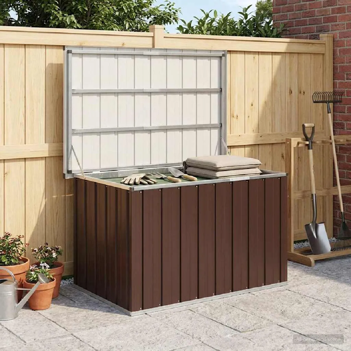 Vidaxl Boîte de rangement Marron - vue 1
