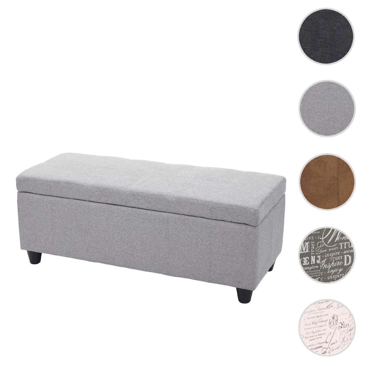 Mendler Gris/Clair Coffre De Rangement Kriens