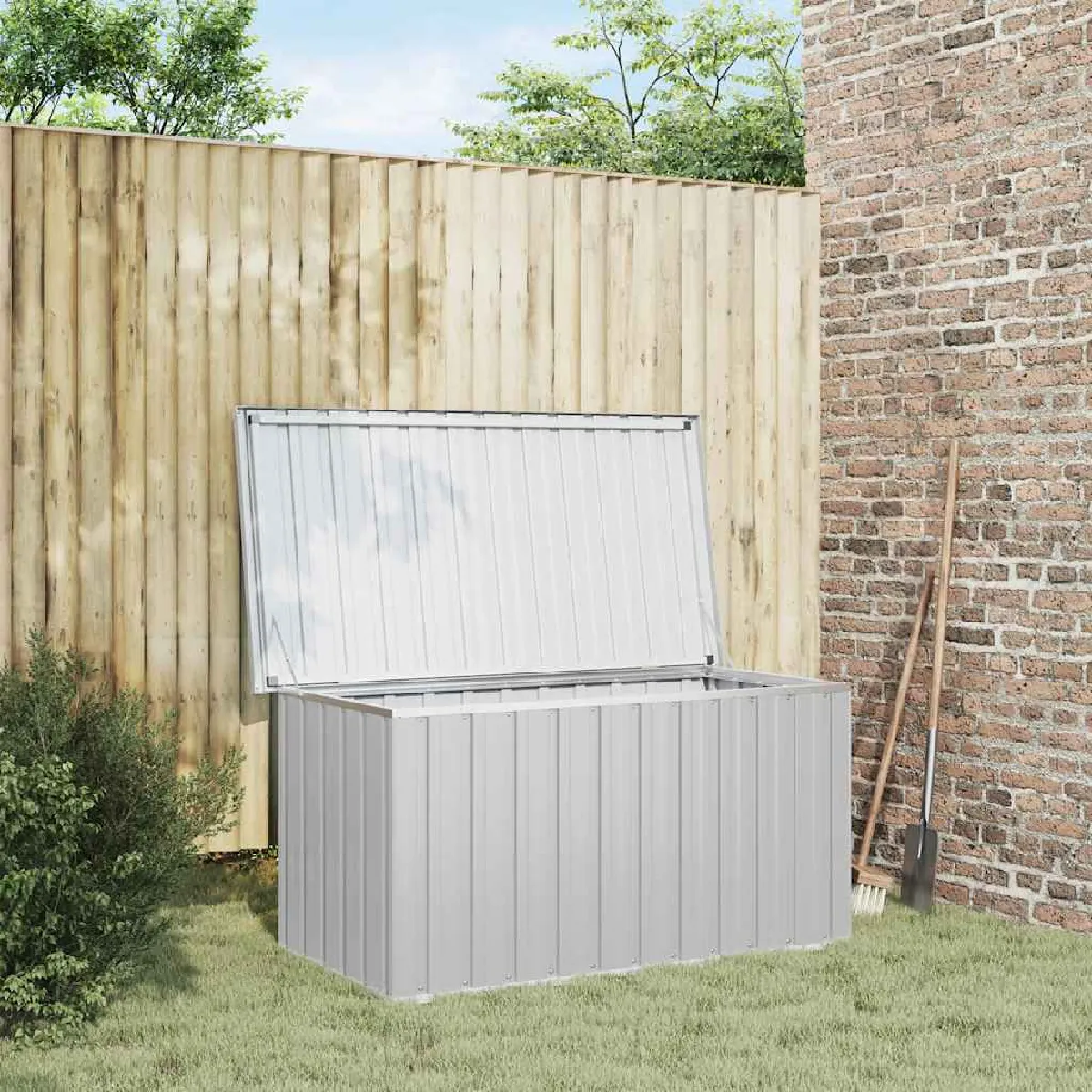 vidaXL Boîte de rangement jardin 129x67x65 cm - vue 2