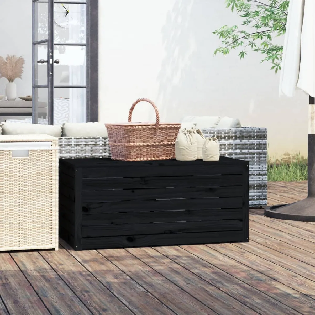 vidaXL Boîte de jardin 101x50 5x46 5 cm Bois de pin massif - vue 2