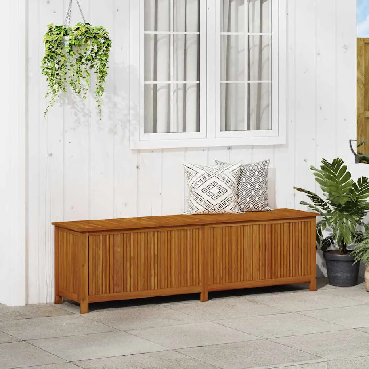Vidaxl Boîte de Rangement Jardin 200 cm - Bois Acacia