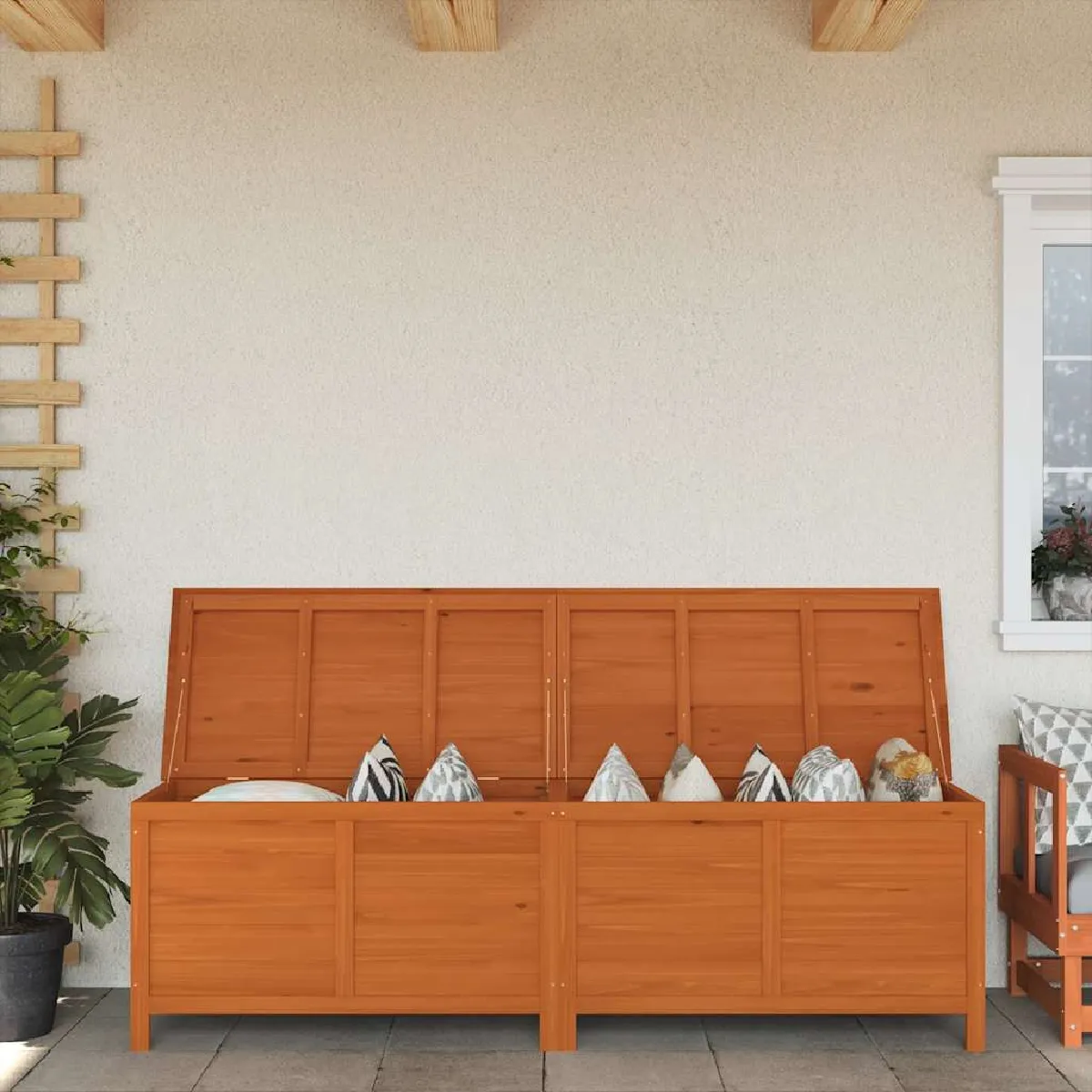 vidaXL Boîte jardin Bois de sapin