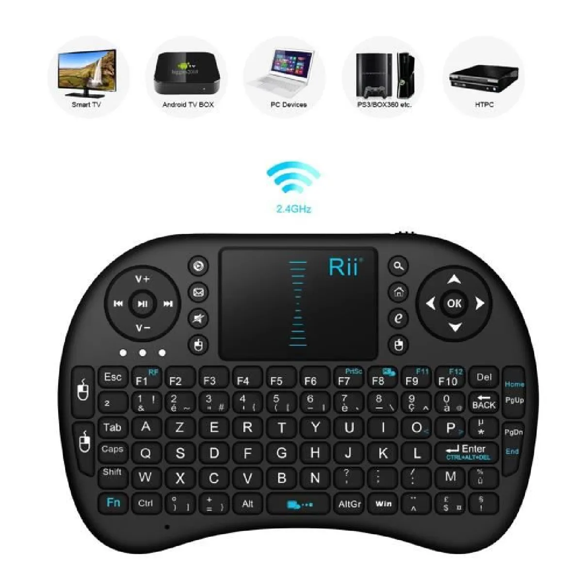 Générique Mini Clavier Rii I8 Wireless - Azerty