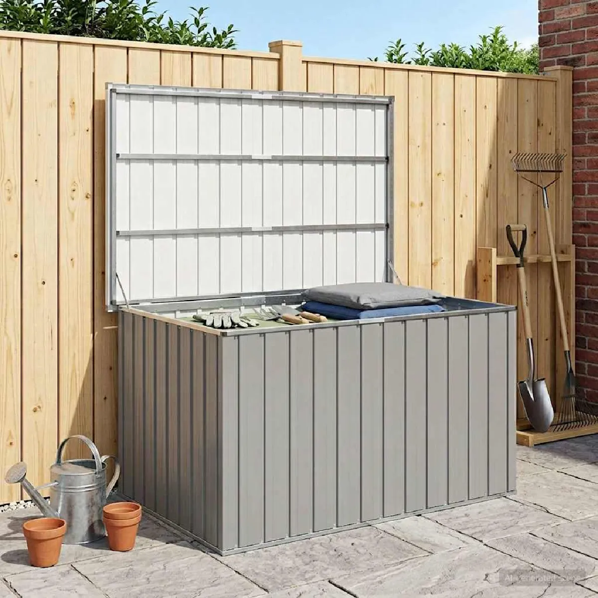 Vidaxl Boîte de rangement Gris - vue 5