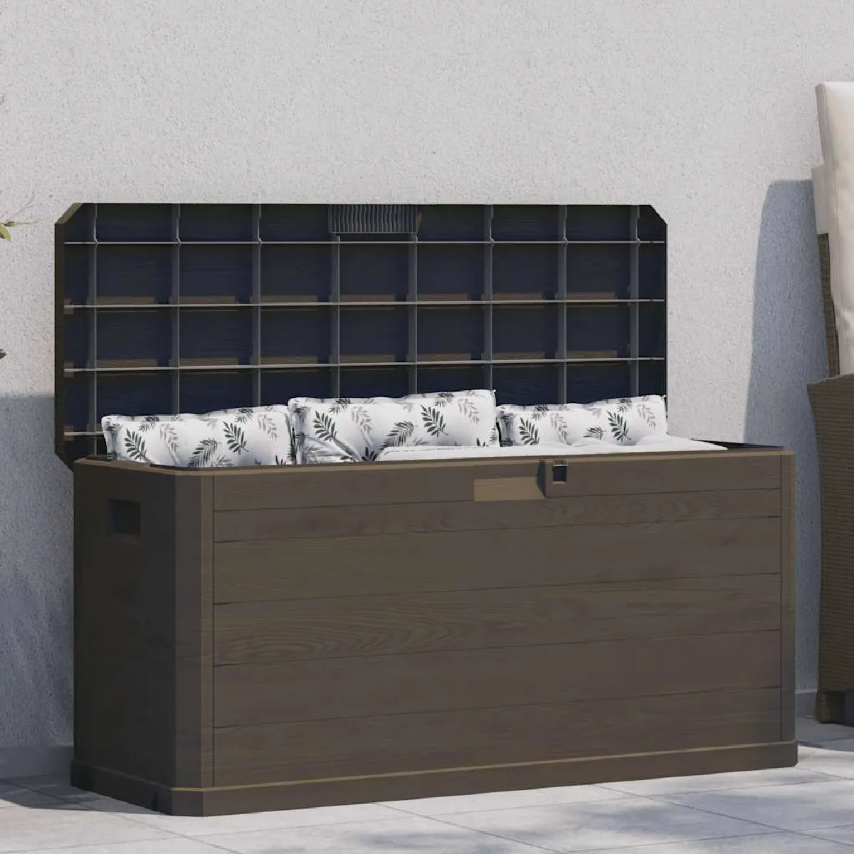 Vidaxl Marron Boîte De Rangement De Jardin 280 L - Image 3