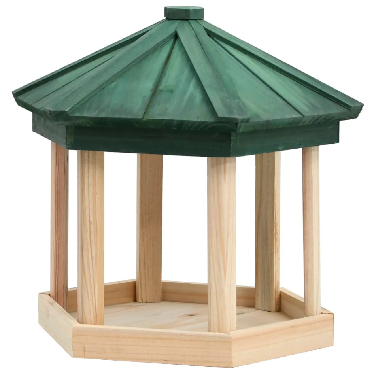 VIDAXL Vogelvoeder achthoekig 33x30 cm massief vurenhout314816