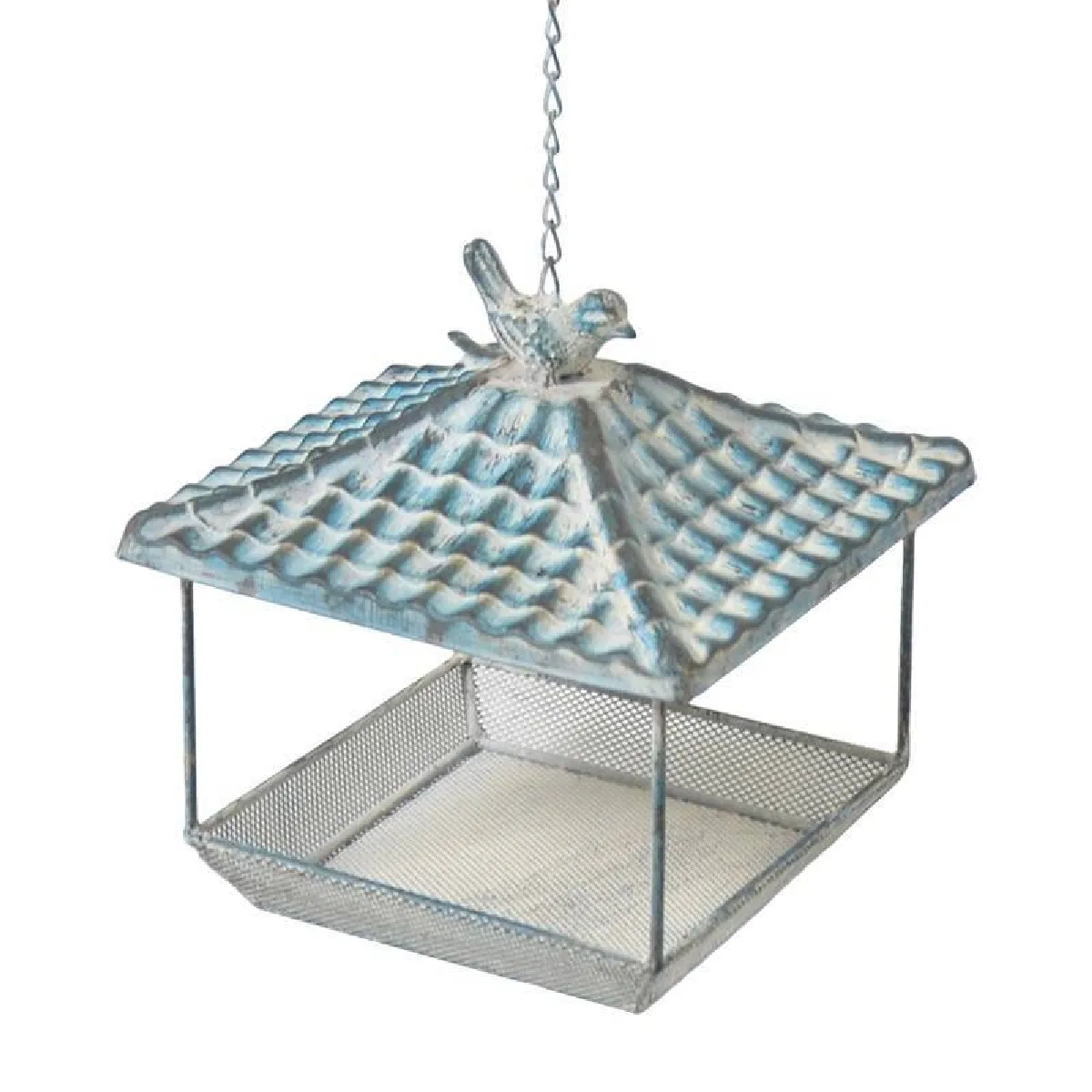 Comparer les prix de Nichoir Style Pagode Mangeoire à Oiseaux avec Chainette en Fer 20x20x23cm