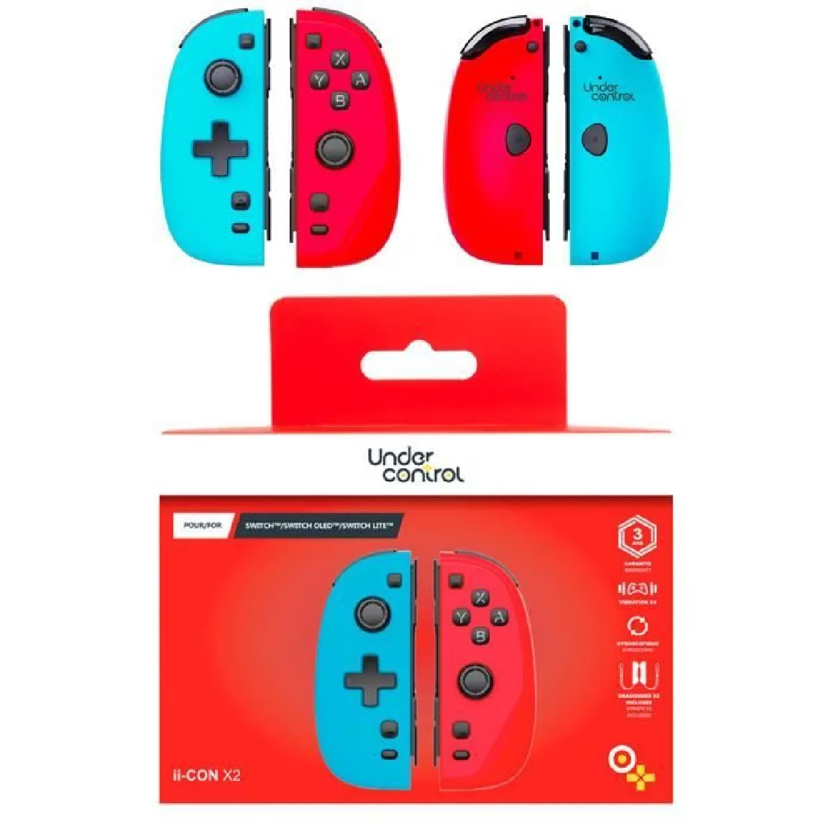 UNDER CONTROL Manette Joy-con - Bleu et Rouge