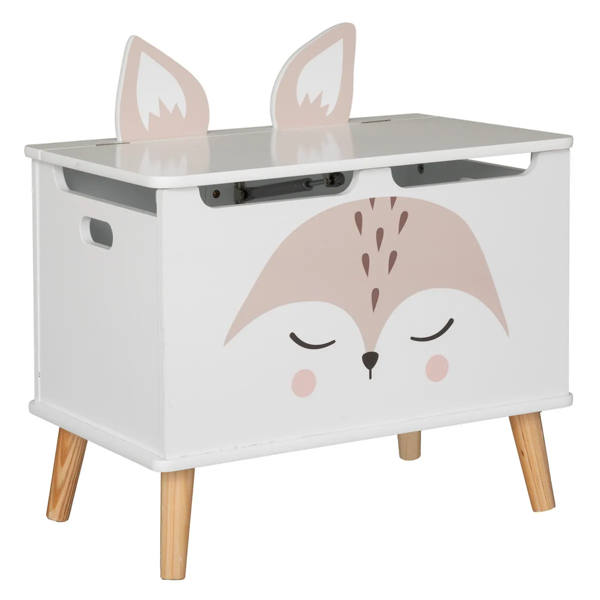 Atmosphera Blanc Coffre De Rangement Renard