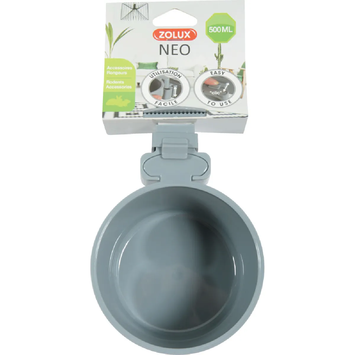 Comparer les prix de Mangeoire Plastique Neo 500ML Gris