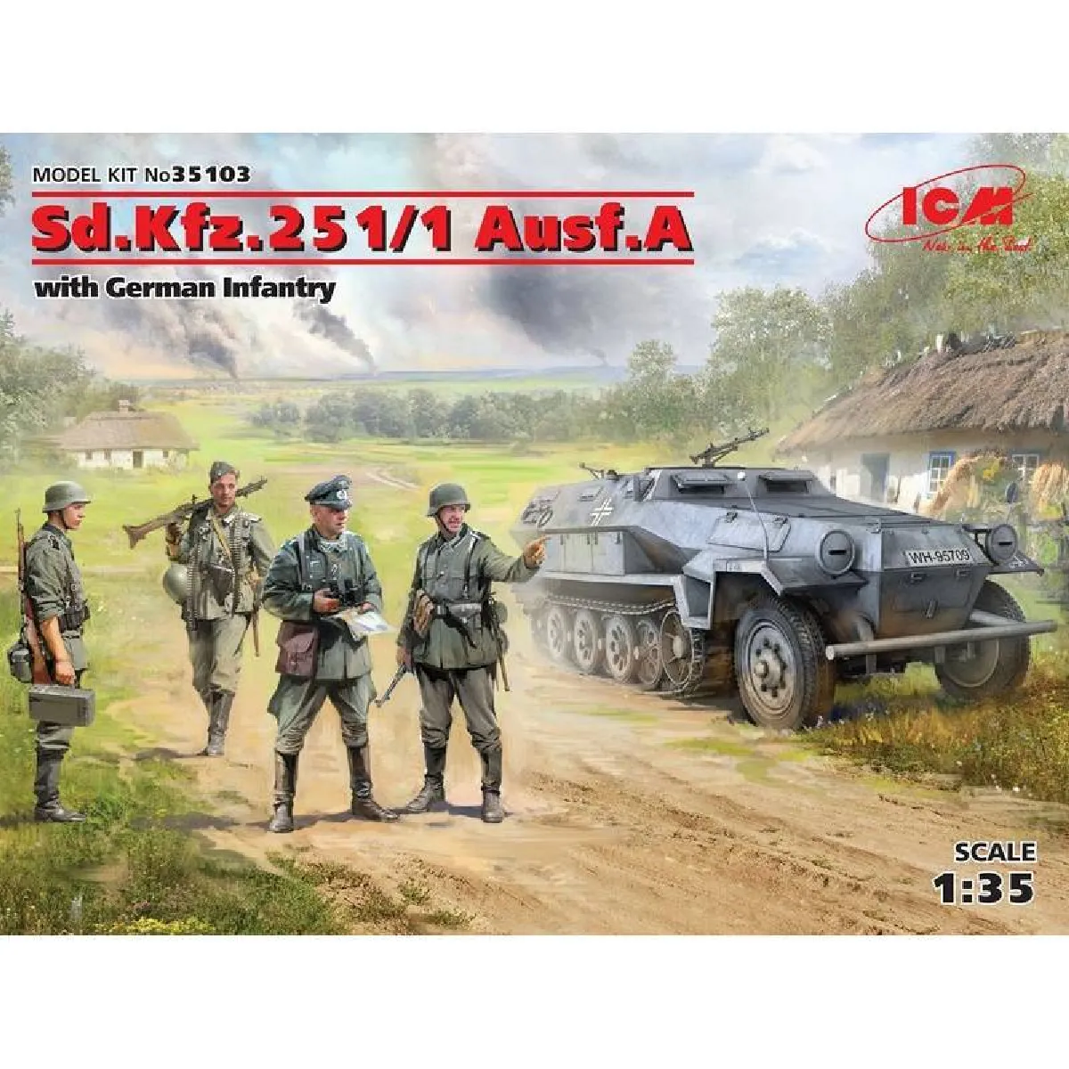 Non Communiqué Sd.kfz.251/1 Ausf.a With German Infantry - 1:35E - Icm - Image 3