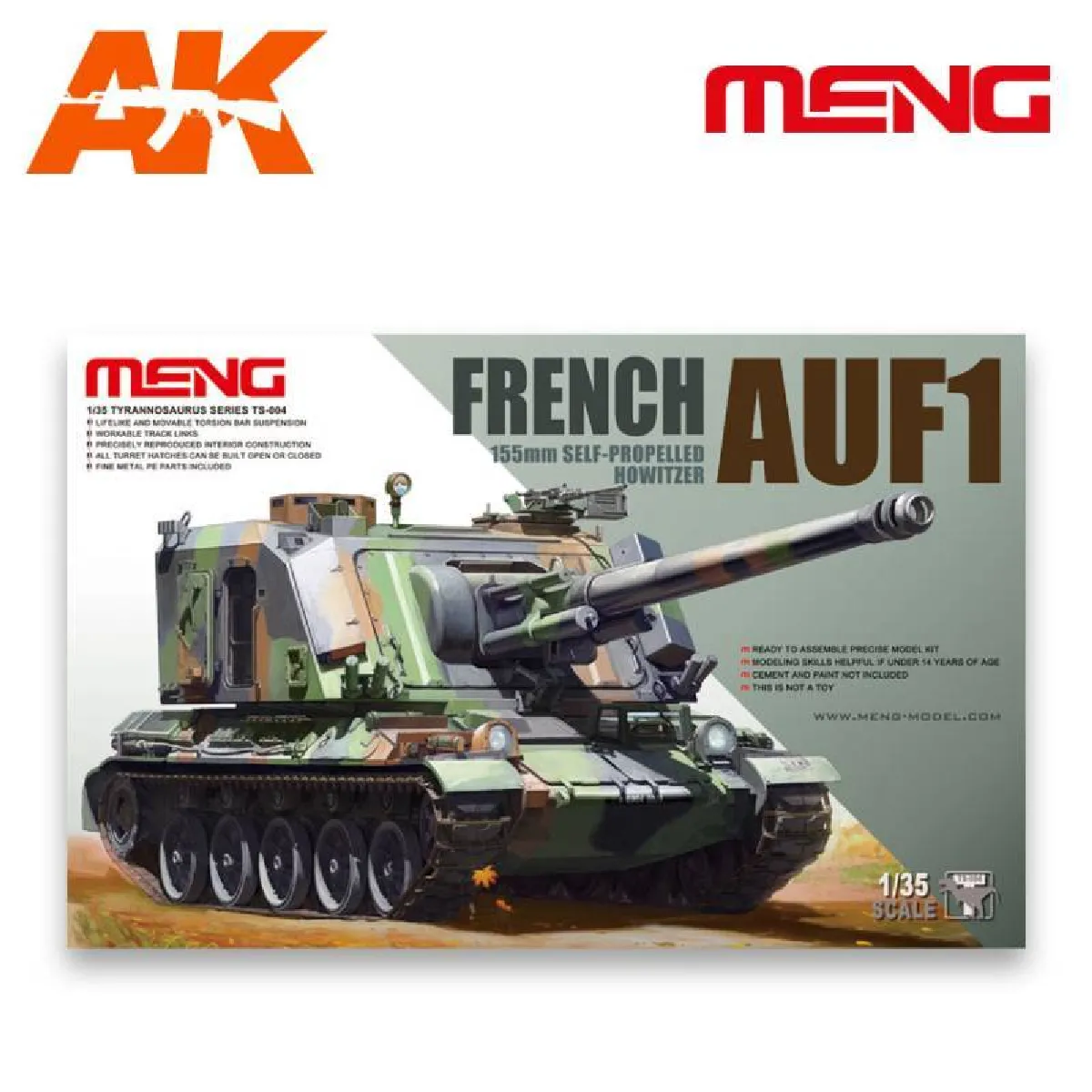 Maquette Meng Model AUF1 155mm Self-propelled Howitzer- 1/35 - Maquet