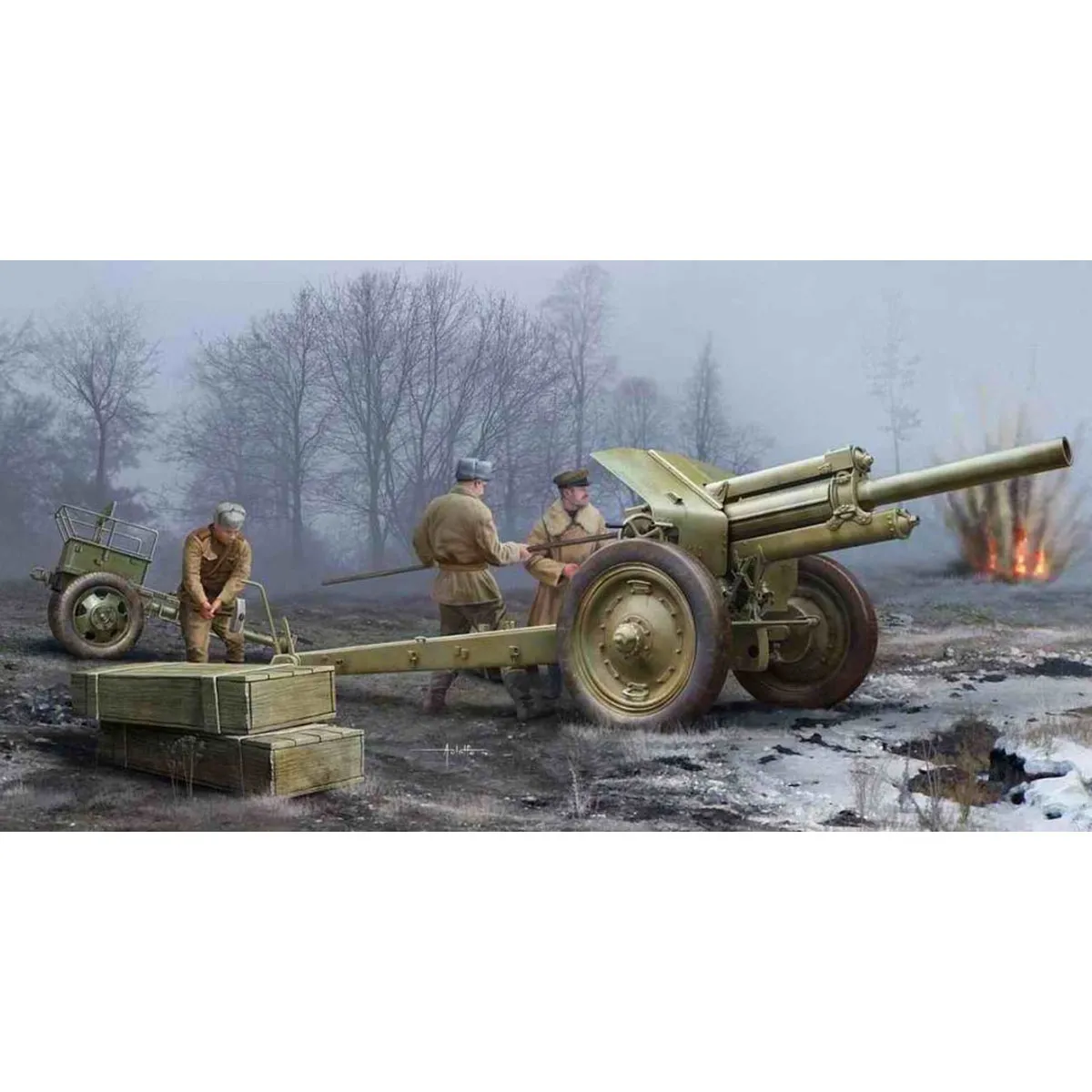 TRUMPETER  1/35 &ndash; sovi&eacute;tique 122mm Howitzer 1938 M-30 Early