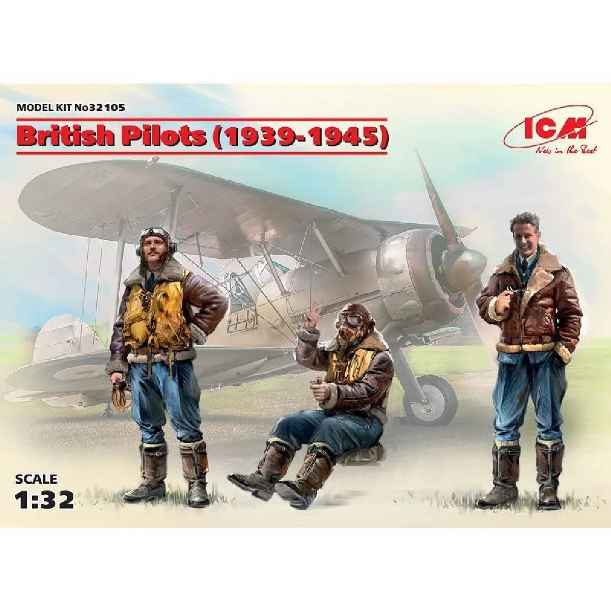 ICM - Figurines Pilotes Britanniques 1939-1945 - Échelle 1:32 - 3 Figurines - Image 3