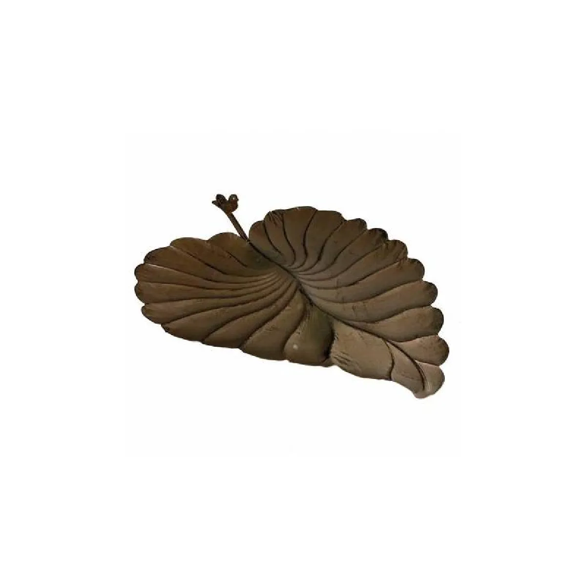 Comparer les prix de Grande Feuille Coupelle à Poser Style Bain a Oiseaux ou Mangeoire de Jardin en Fer Marron 17x43x53cm