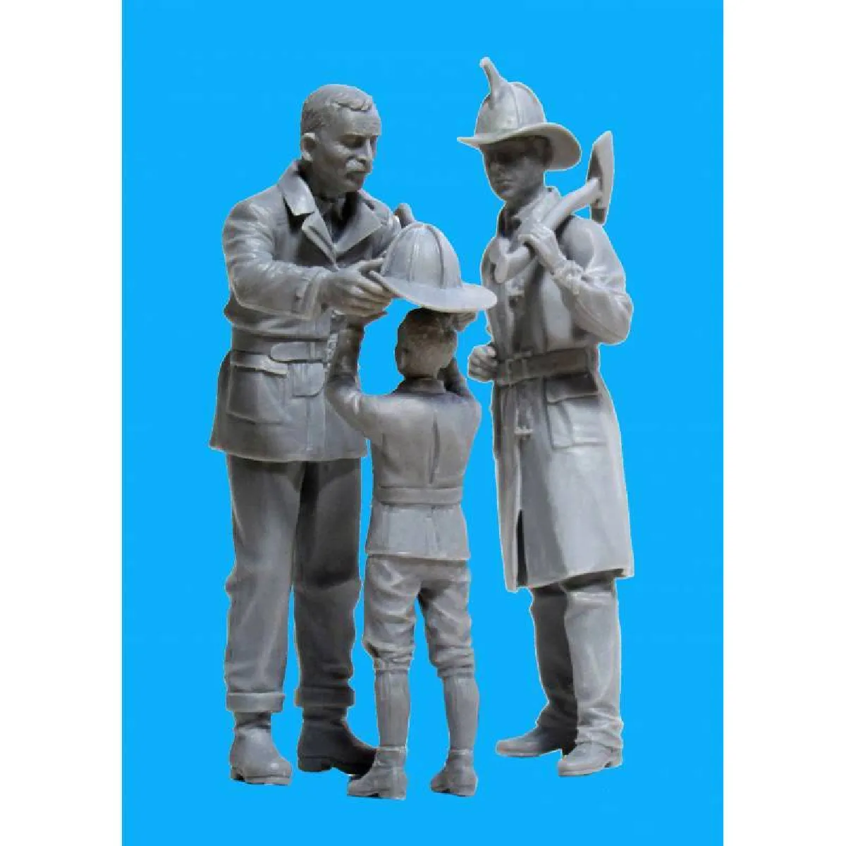 Figurines Soldats Pompiers Allemands WW2 ICM 1/35 — Maquette Historique à Monter
