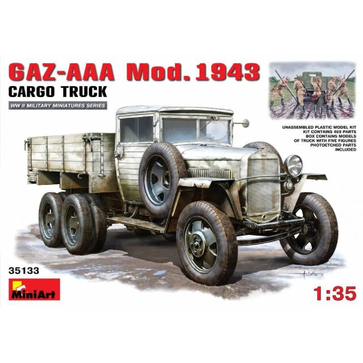 Mini Art - Gaz-aaa Mod. 1943 Cargo Truck - Maquette 1:35 - Image 3