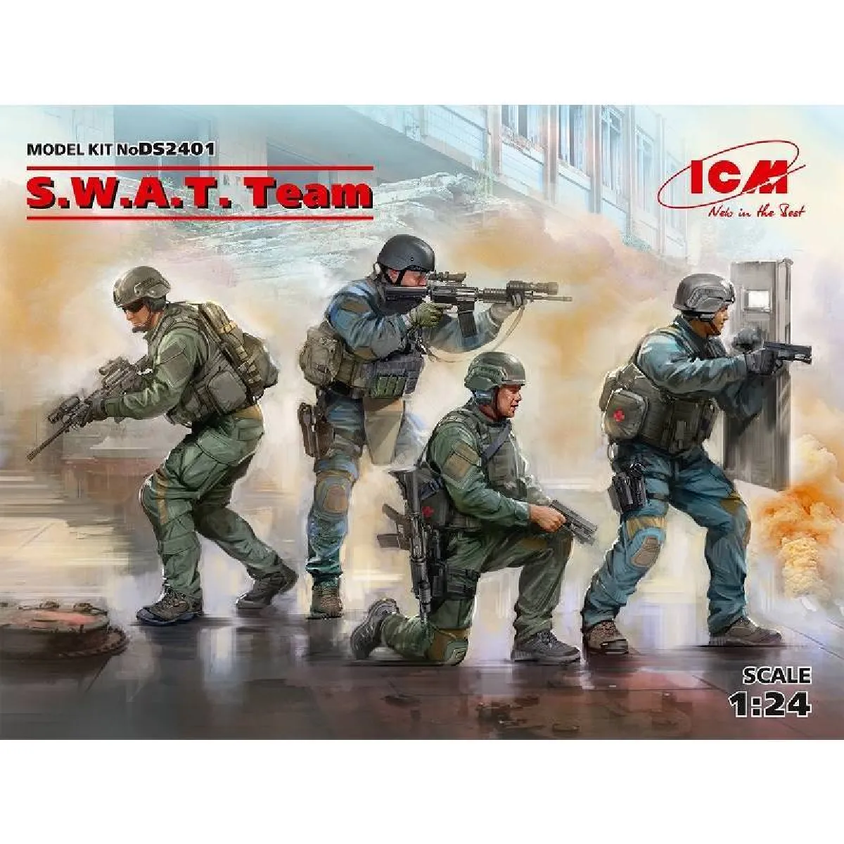 Non Communiqué S.w.a.t. Team (4 Figures) - 1:24E - Icm - Image 3