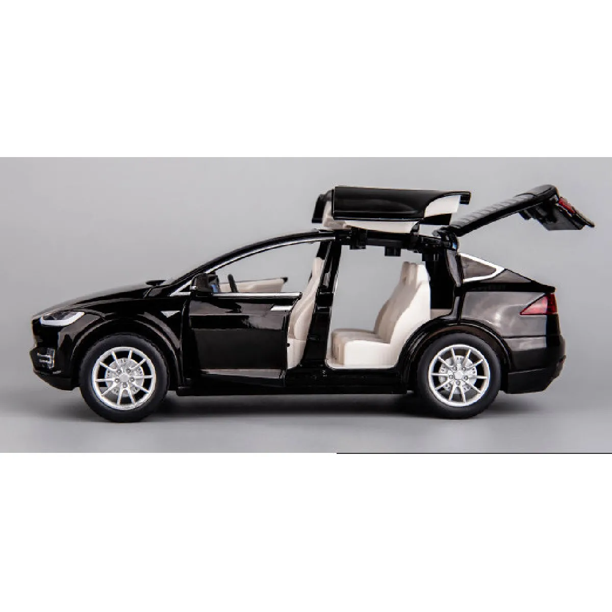 TOPRON – Tesla Model X 1:32 – Voiture Miniature Alliage – Portes Ouvrantes – Lumières Et Musique – Cadeau Enfant