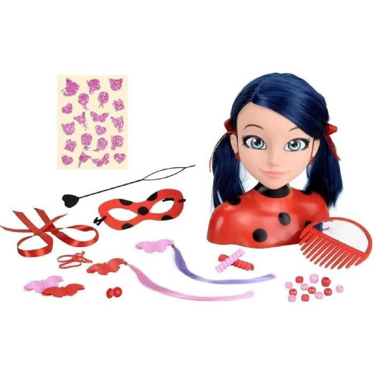 Non Communiqué Rouge Miraculous Ladybug - Tête À Coiffer - Image 3