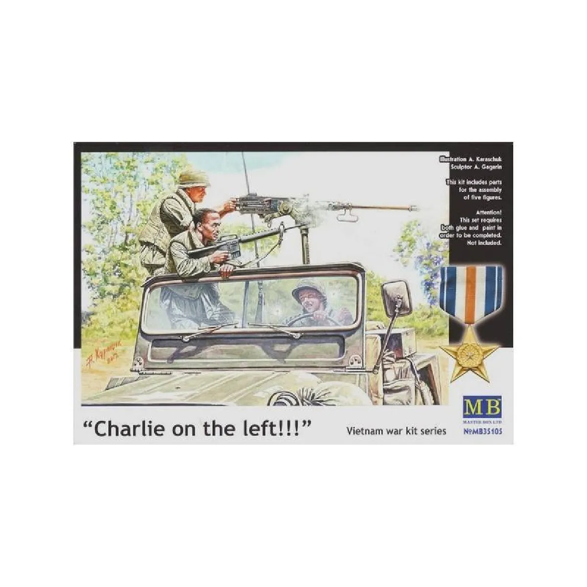Non Communiqué Charlie On The Left!!! Vietnam War Kit - 1:35E - Master Box Ltd. - Image 3