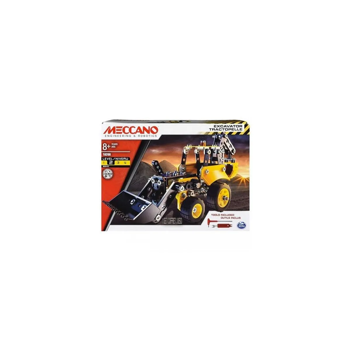 Tractopelle - theme chantier meccano