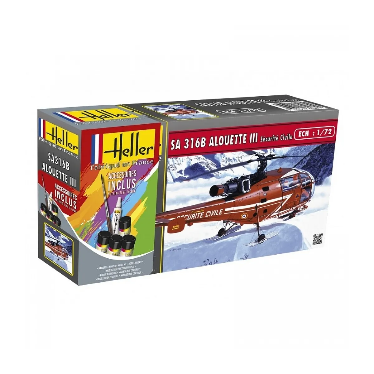 HELLER  maquette h&eacute;licopt&egrave;re Alouette III - 1/72