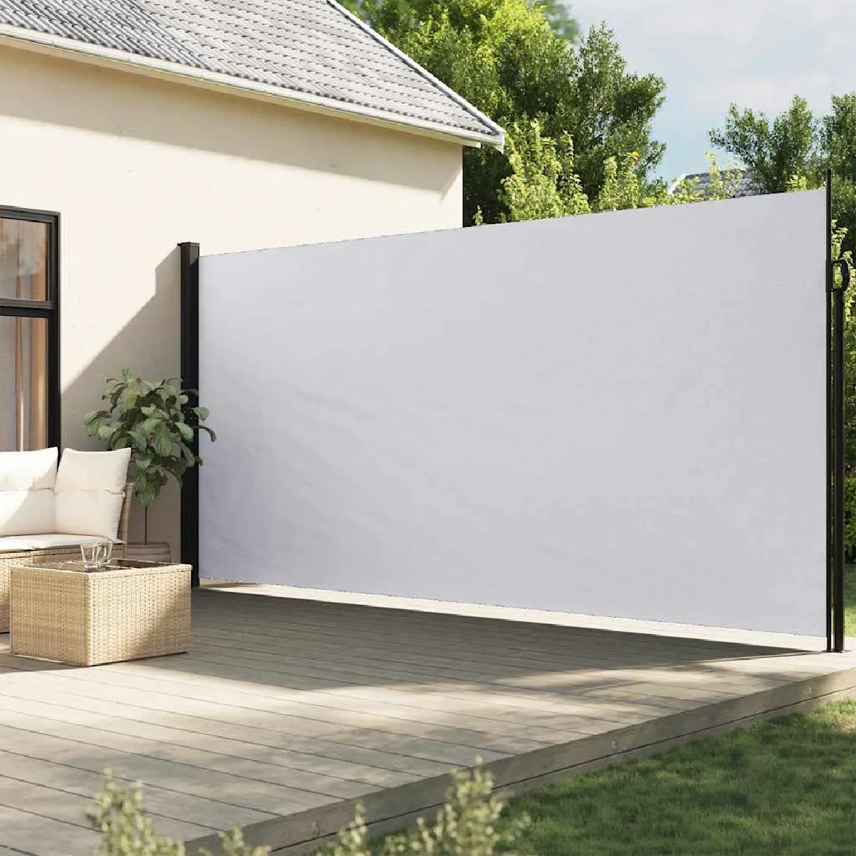vidaXL Auvent latéral rétractable 220x500 cm