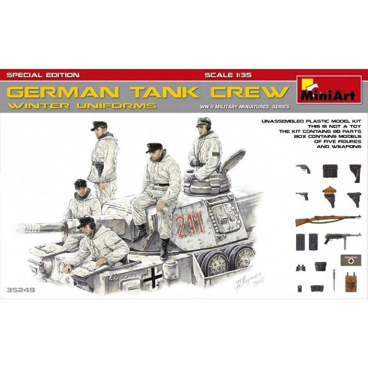Mini Art German Tank Crew (Winter Uniforms)Specia Edition- 1:35E - Miniart - Image 2