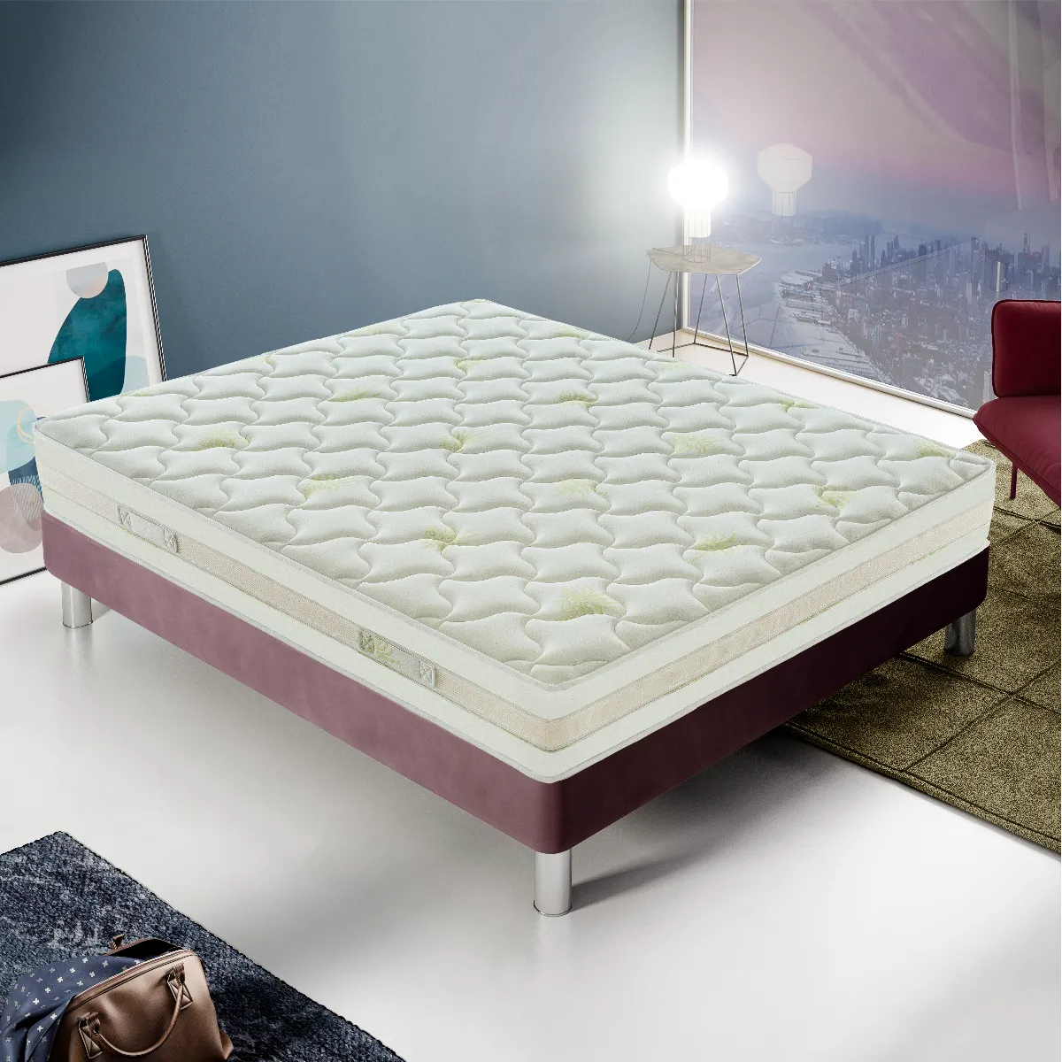 Matelas Memory Foam 160x200 Cm, 30 Cm épaisseur - Déhoussable, Bayscent, MiaSuite