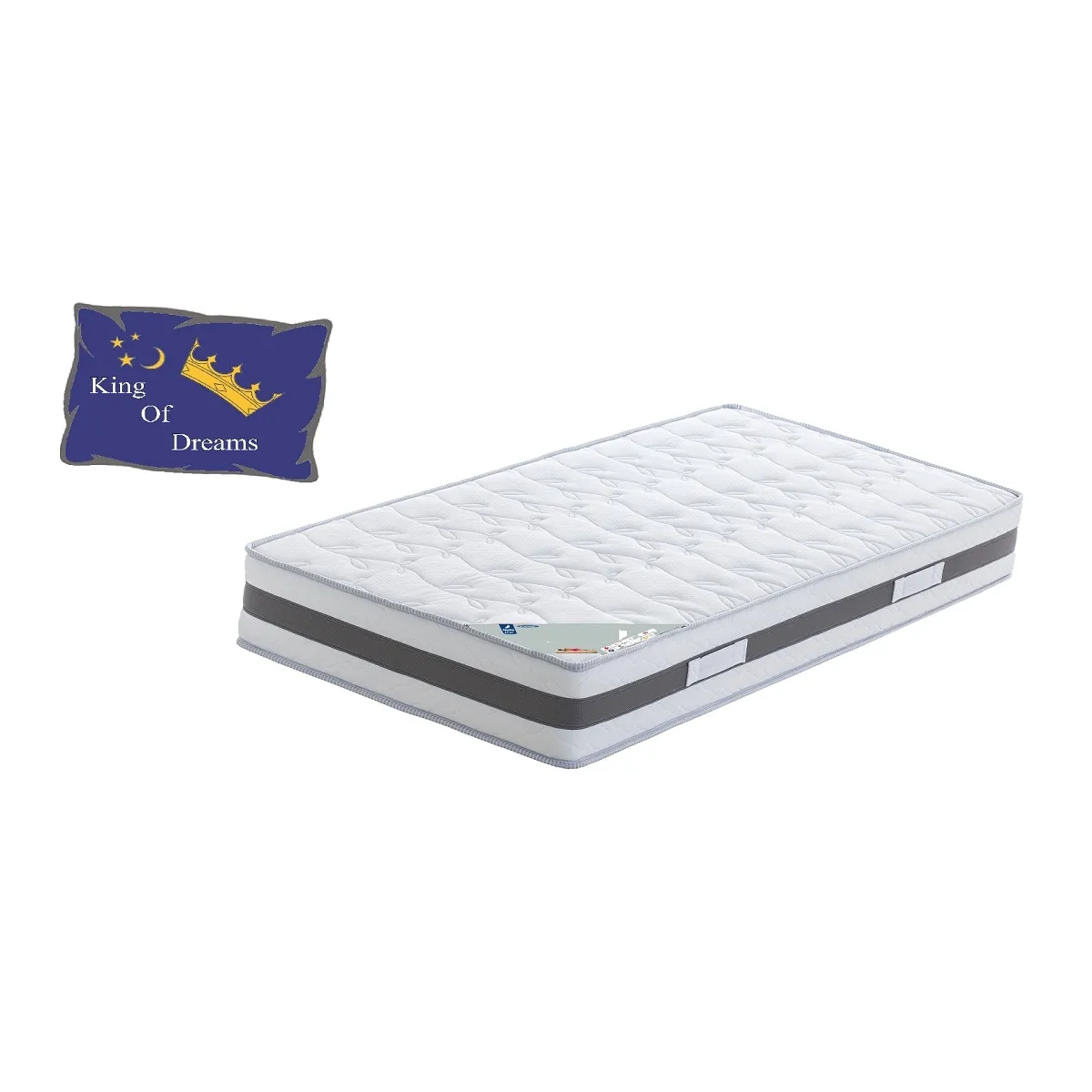 KING OF DREAMS Matelas 160x190 mousse &agrave; m&eacute;moire de forme 50 kg/m3 - ferme - 23 cm king memory