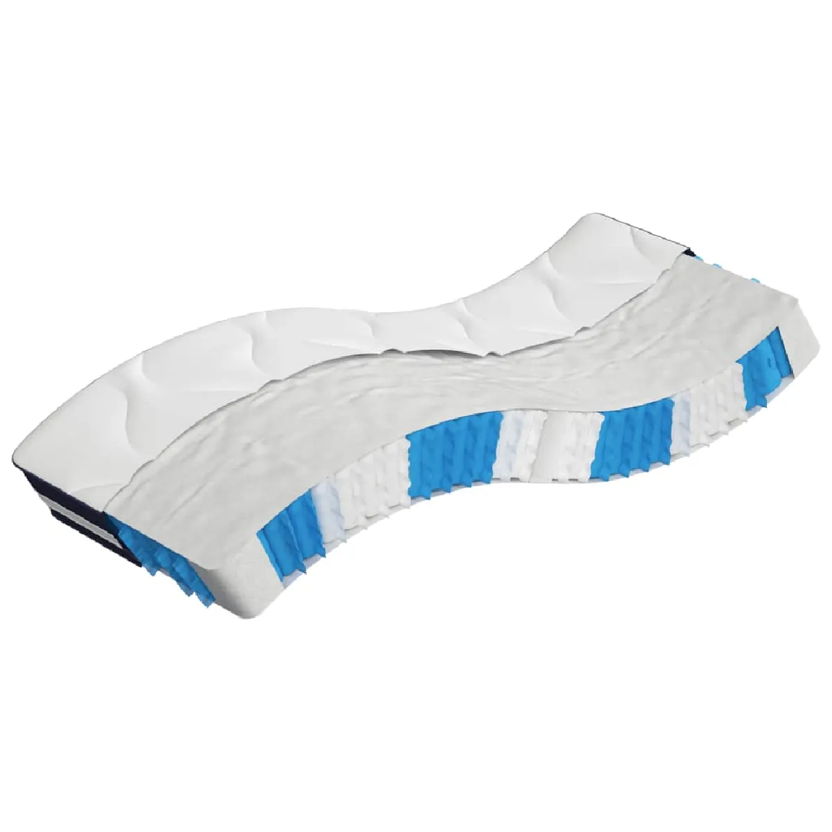 Vidaxl Matelas à ressorts ensachés dureté moyenne 70x200 cm 372835 - vue 2
