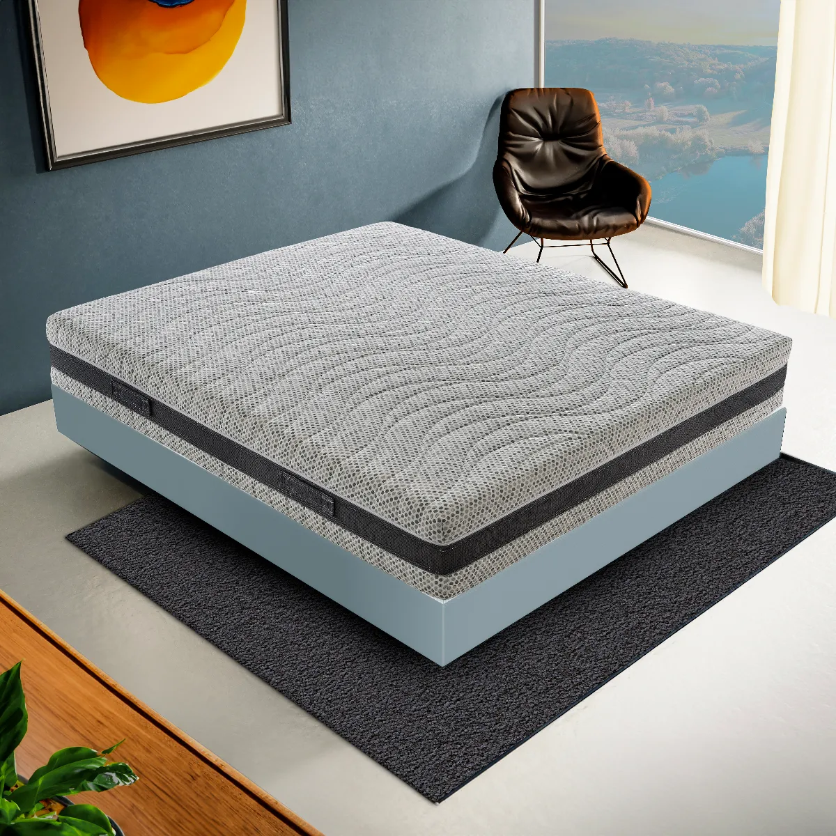 Matelas à mémoire de forme - 5 couches - Housse amovible - Modèle Arezzo Matelas à mémoire de forme - 5 couches - Housse amovible - Modèle Arezzo
