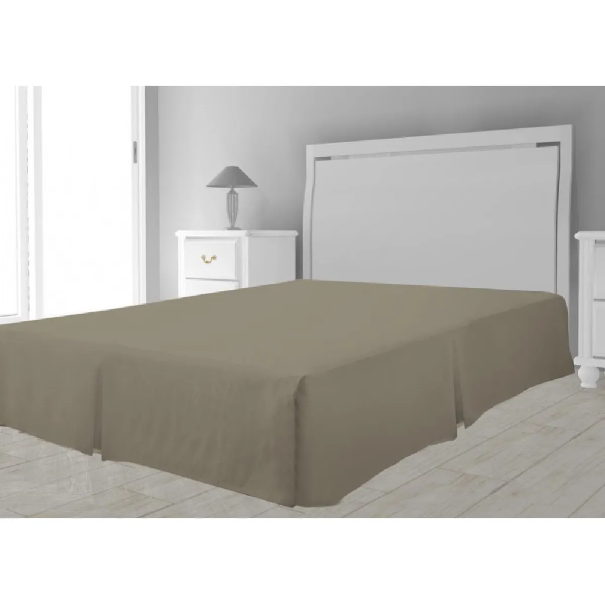 Soleil d'Ocre Cache Sommier 90x190 - Taupe Soleil d'Ocre Cache Sommier 90x190 - Taupe