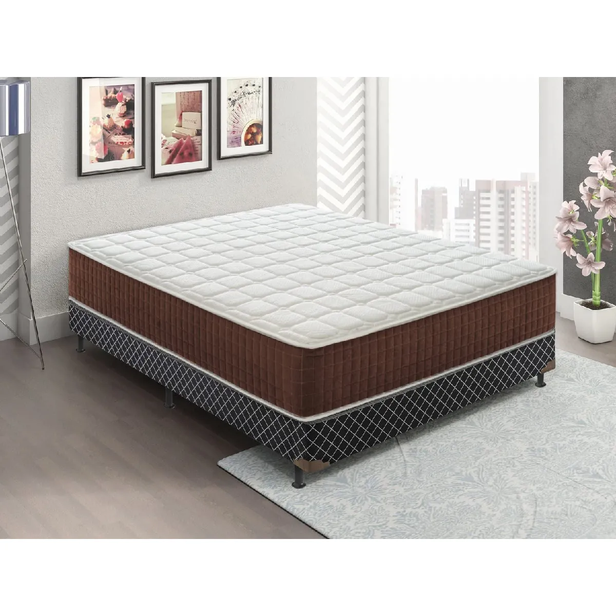 Matelas à mémoire de forme - 5 cm de mousse à mémoire de forme - 28 cm de hauteur