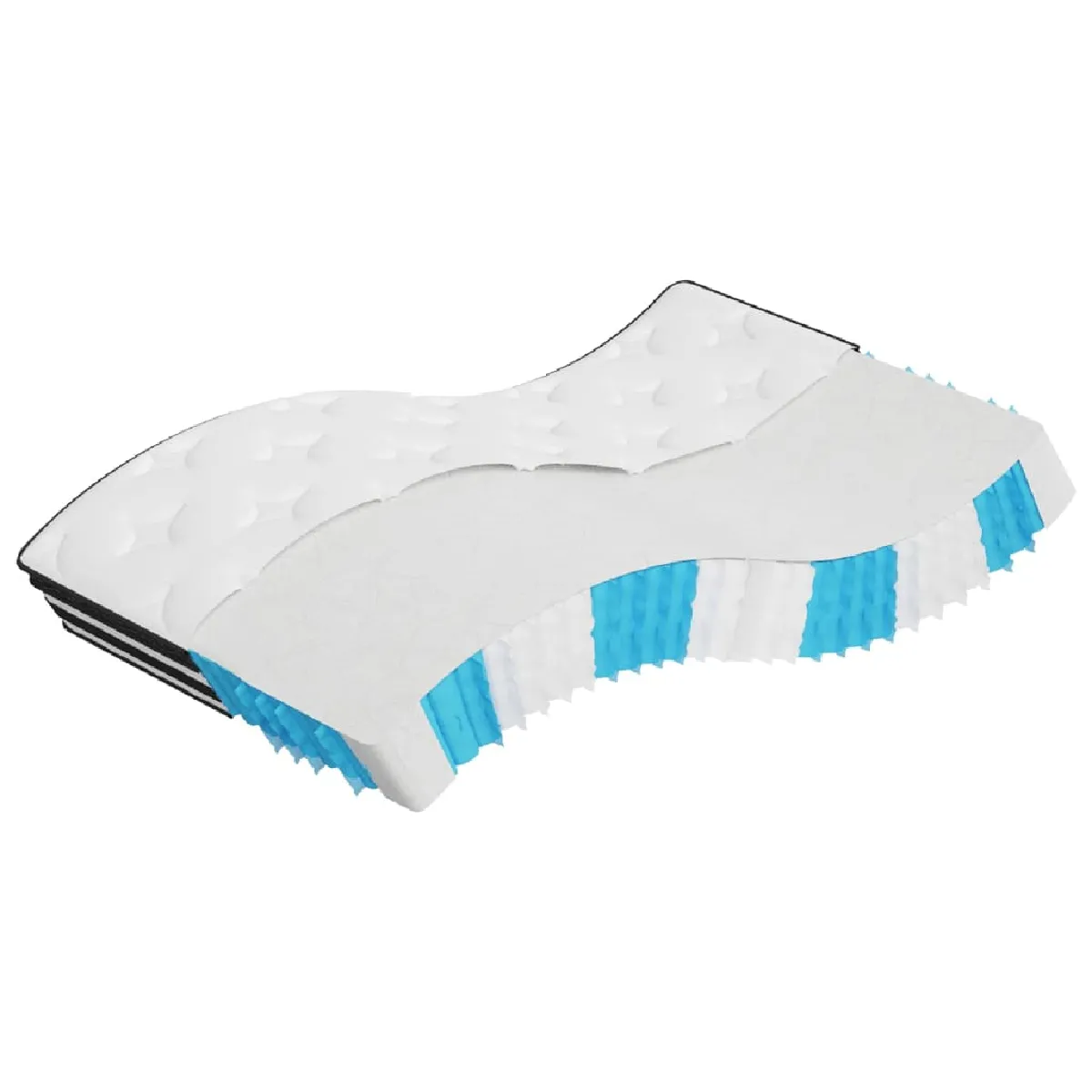 Vidaxl Matelas à ressorts ensachés moyen 120x200 cm 372917 - vue 1