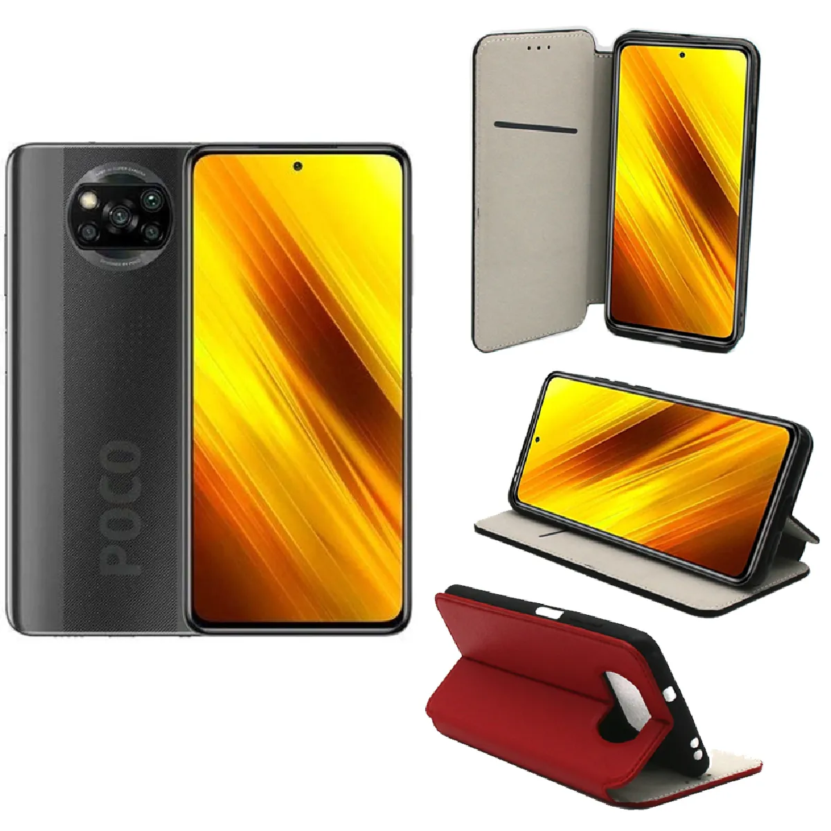 Xeptio Étui Portefeuille Xiaomi Poco X3 Pro