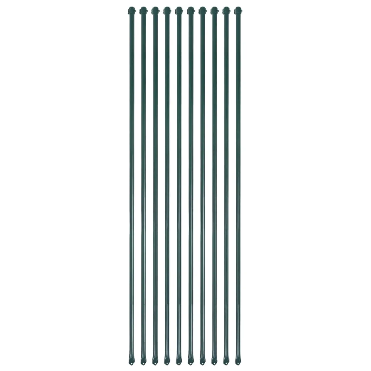 Poteaux de jardin vidaXL 10 pcs Métal 1 5 antirouille et hydrofuge - vue 2