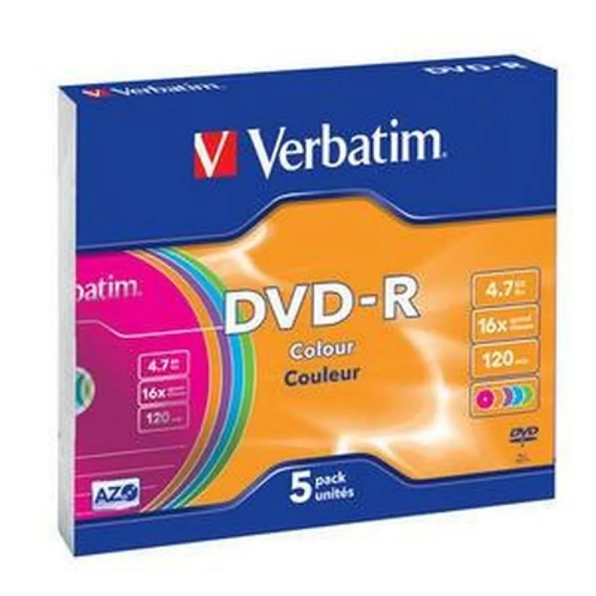 Verbatim DVD R 4.7 Go 16x par 5 boite - vue 3