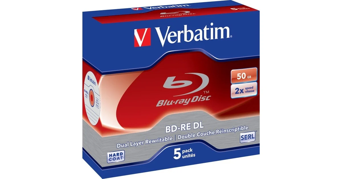 Verbatim BD RE DL 50 GO 2X PAR 5 BOITE - vue 2