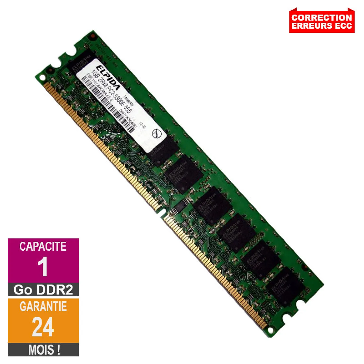 ELPIDA  EBE11ED8AGWA-6E-E 1Go 667MHz DDR2