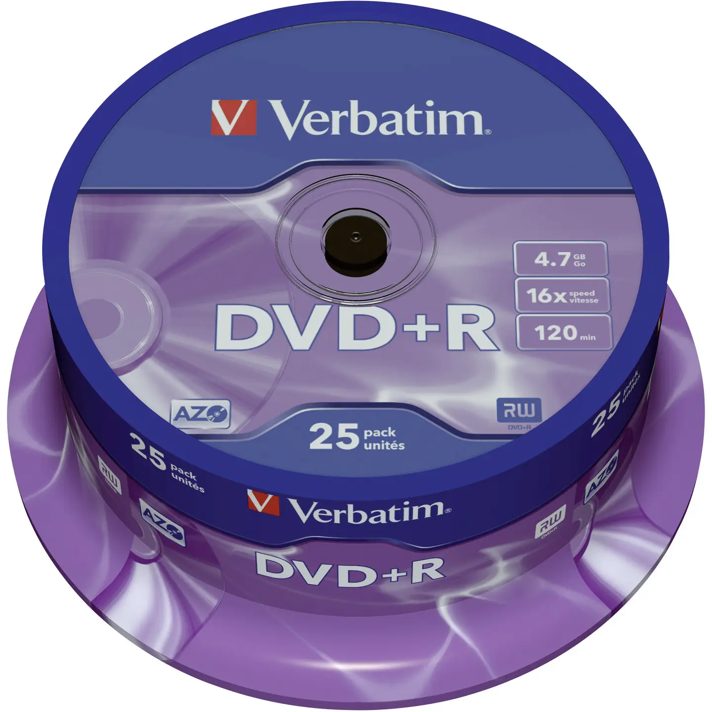 Verbatim DVD+R 4.7 Go 16x par 25 spindle - vue 3