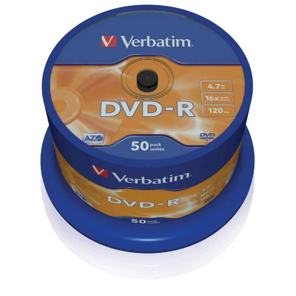 Verbatim DVD R 4.7 Go 16x par 50 spindle - vue 2
