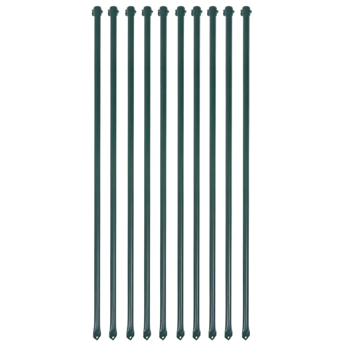 vidaXL Poteau de jardin 10 pcs 1 Métal - vue 2