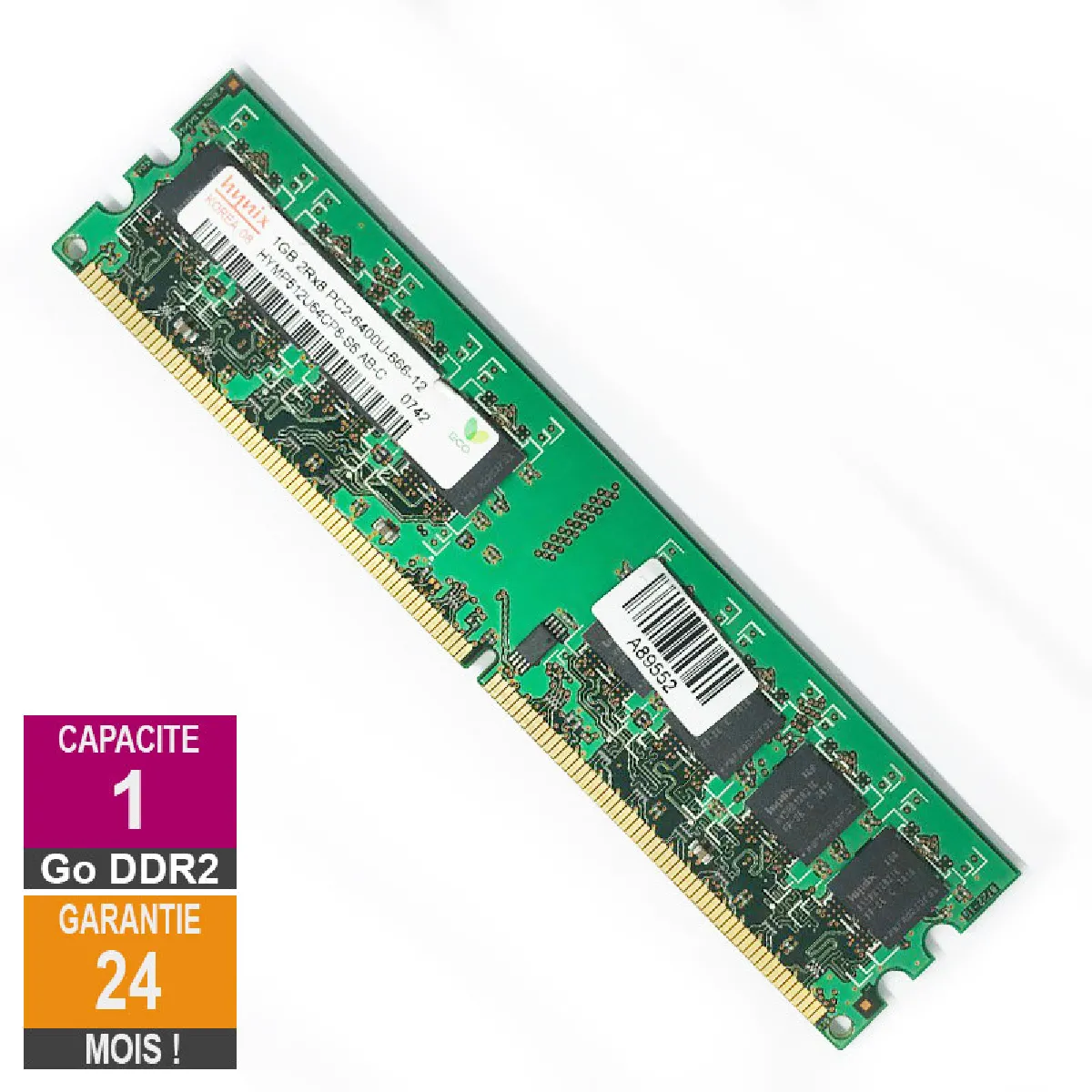 1Go RAM DDR2 HYMP512U64BP8 C4 DIMM PC2 2Rx8 Très bon état
